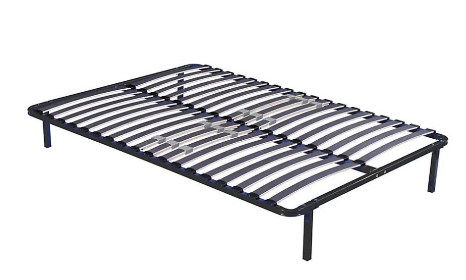Provence Literie Sommier Cadre à lattes Renforcé 140x190 cm - Compatible avec tous matelas - Soutien réglable - 17 lattes en 9mm - Structure métal