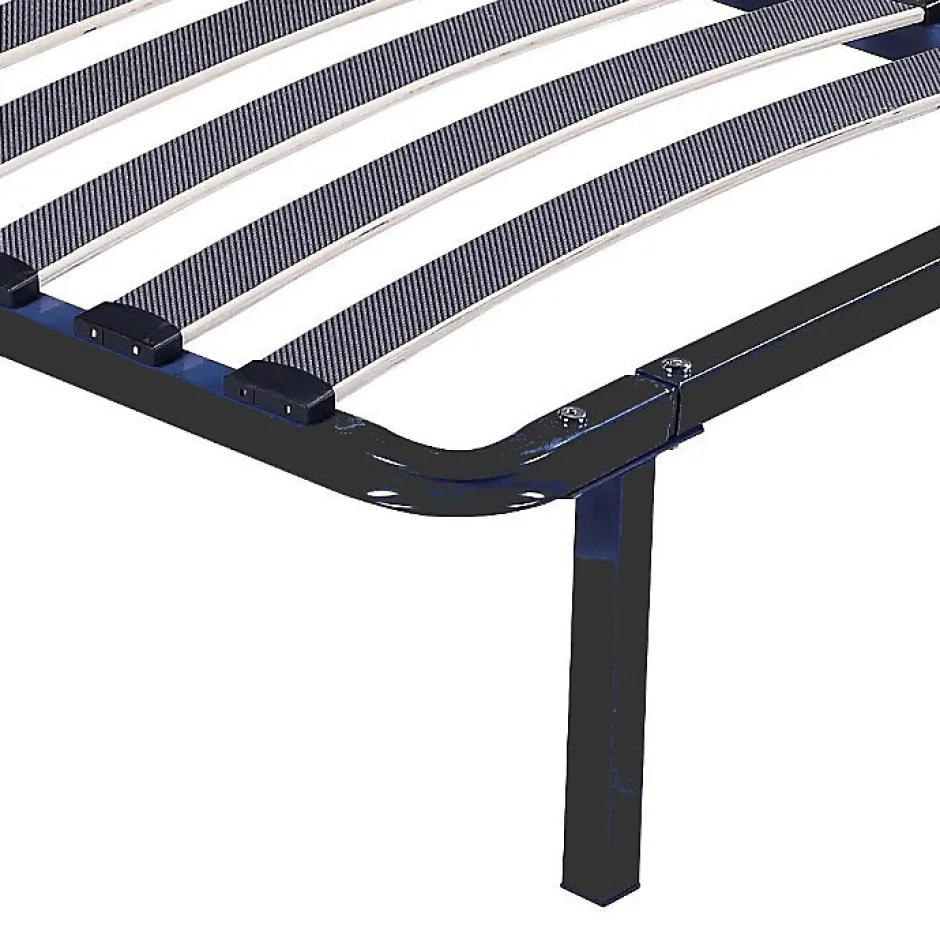 Provence Literie Sommier Cadre à lattes Renforcé 140x190 cm - Compatible avec tous matelas - Soutien réglable - 17 lattes en 9mm - Structure métal