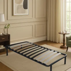 Literie Julien Sommier cadre a lattes - 80x190 cm - design solide - 9 larges lattes de 12,5 cm - montage rapide et facile - confort quotidien