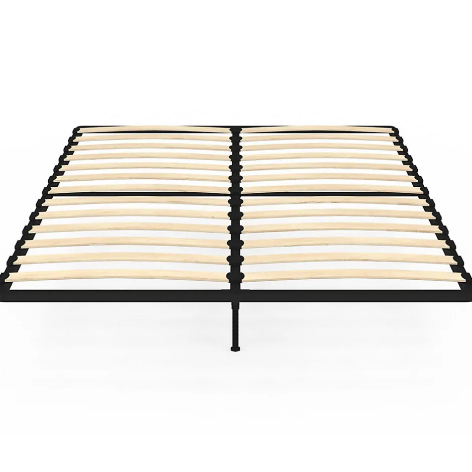 IDMarket Sommier cadre métal à lattes fixe 140 x 190 cm