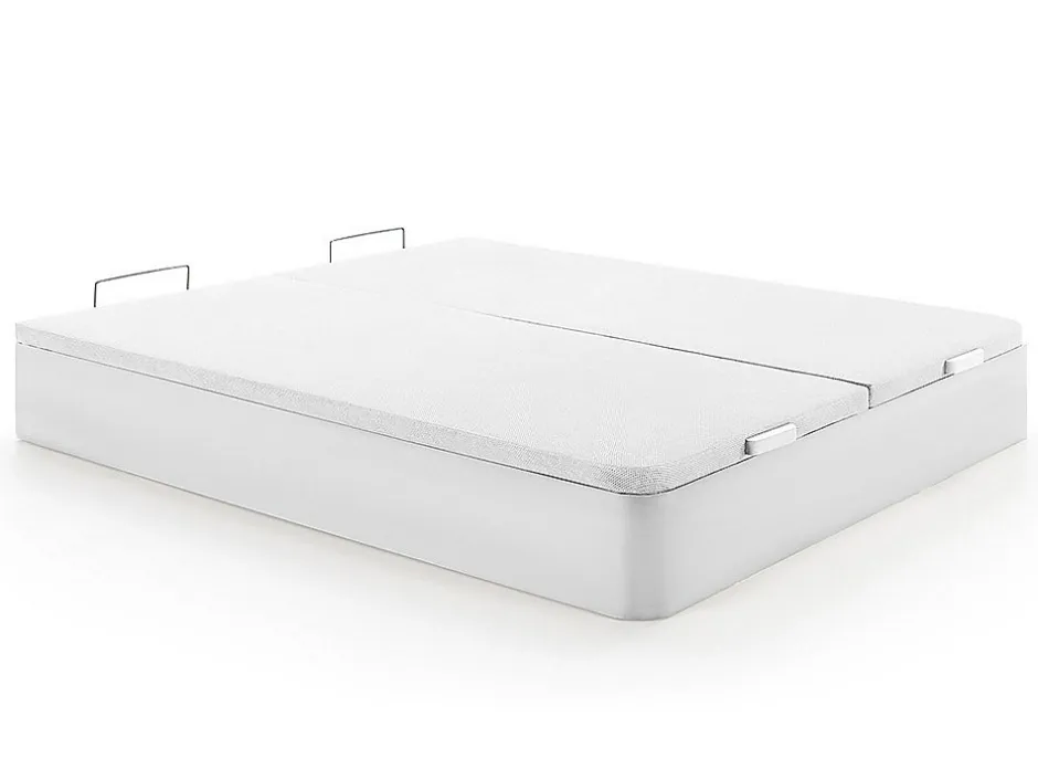 Vente-unique Sommier coffre 180 x 200 cm - Blanc mat - HESTIA de YSMÉE