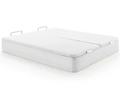 Vente-unique Sommier coffre 180 x 200 cm - Blanc mat - HESTIA de YSMÉE