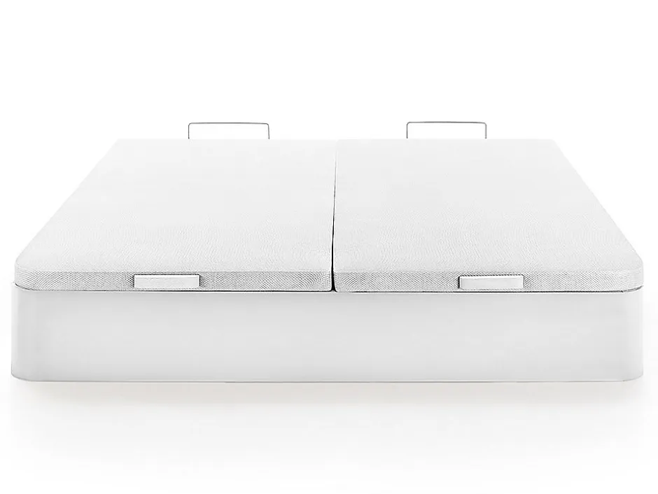 Vente-unique Sommier coffre 180 x 200 cm - Blanc mat - HESTIA de YSMÉE