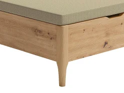 Vente-unique Sommier coffre 140 x 190 cm - Naturel clair - VEONA de YSMÉE Outlet