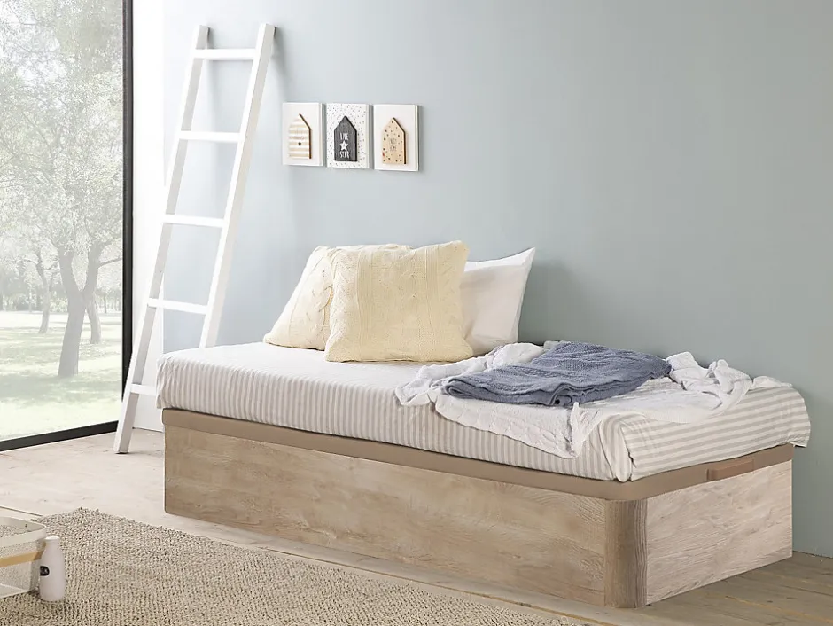 Vente-unique Sommier coffre 90 x 190 cm - Naturel clair - HESTIA de YSMÉE Hot