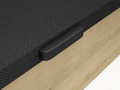 Vente-unique Sommier coffre 140 x 190 cm - Naturel clair et noir - NAMOSI de YSMÉE
