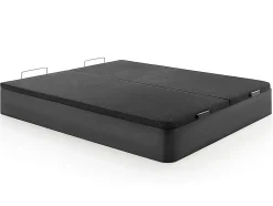 Vente-unique Sommier coffre 180 x 200 cm - Noir mat - HESTIA de YSMÉE