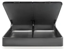 Vente-unique Sommier coffre 180 x 200 cm - Noir mat - HESTIA de YSMÉE