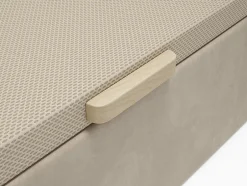 Vente-unique Sommier coffre 160 x 200 cm - Tissu beige - CENOVAS de YSMÉE