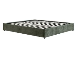 Vente-unique Sommier coffre 160 x 200 cm en tissu texturé - Vert - FIRMEO de YSMÉE