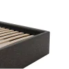 Vente-unique Sommier coffre 140 x 190 cm en tissu - Gris anthracite - PONTOS de YSMÉE Hot