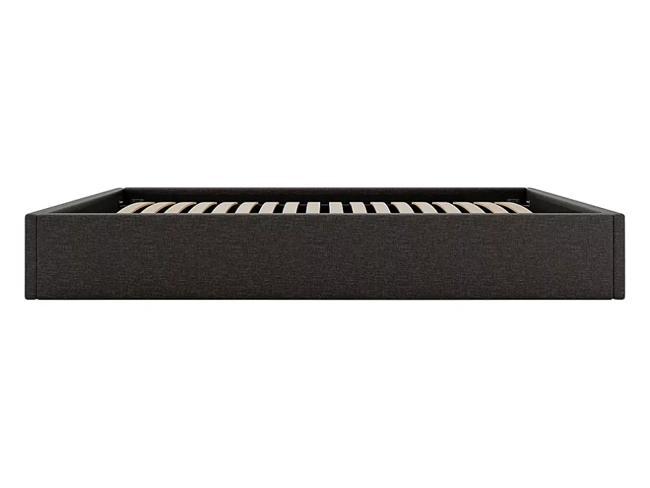 Vente-unique Sommier coffre 140 x 190 cm en tissu - Gris anthracite - PONTOS de YSMÉE Hot
