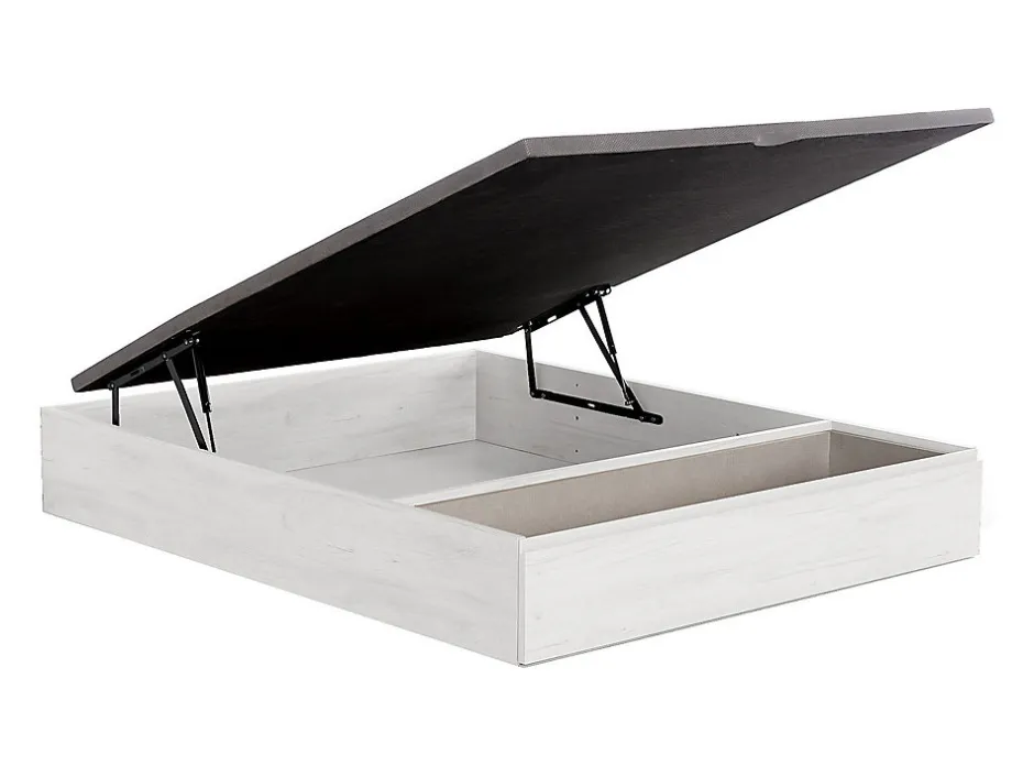 Vente-unique Sommier coffre avec tiroir 140 x 190 cm - Blanc - HESTIA de YSMÉE
