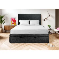 Sommeil De Plomb Sommier Coffre Bouclette Noir 180x200 H39cm