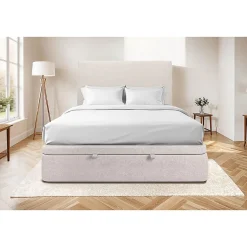 Sommeil De Plomb Sommier Coffre Tissu Beige clair 160x200 H39cm Sale