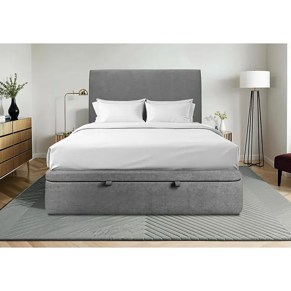 Sommeil De Plomb Sommier Coffre Tissu Gris anthracite 140x190 H39cm Sale