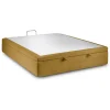 Sommeil De Plomb Sommier Coffre Tissu Jaune 140x200 H39cm