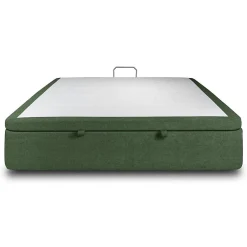Sommeil De Plomb Sommier Coffre Tissu Vert 160x200 H39cm