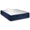 Sommeil De Plomb Sommier Coffre Velours Bleu 200x200 H39cm