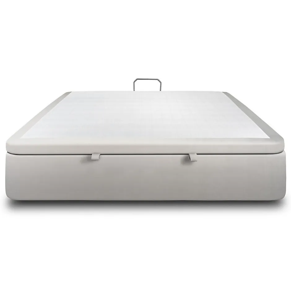 Sommeil De Plomb Sommier Coffre Velours Gris clair 180x200 H39cm