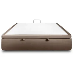 Sommeil De Plomb Sommier Coffre Velours Taupe 200x200 H39cm Sale