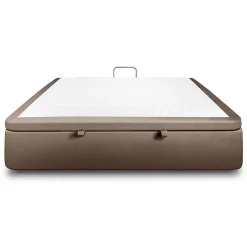 Sommeil De Plomb Sommier Coffre Velours Taupe 160x200 H39cm