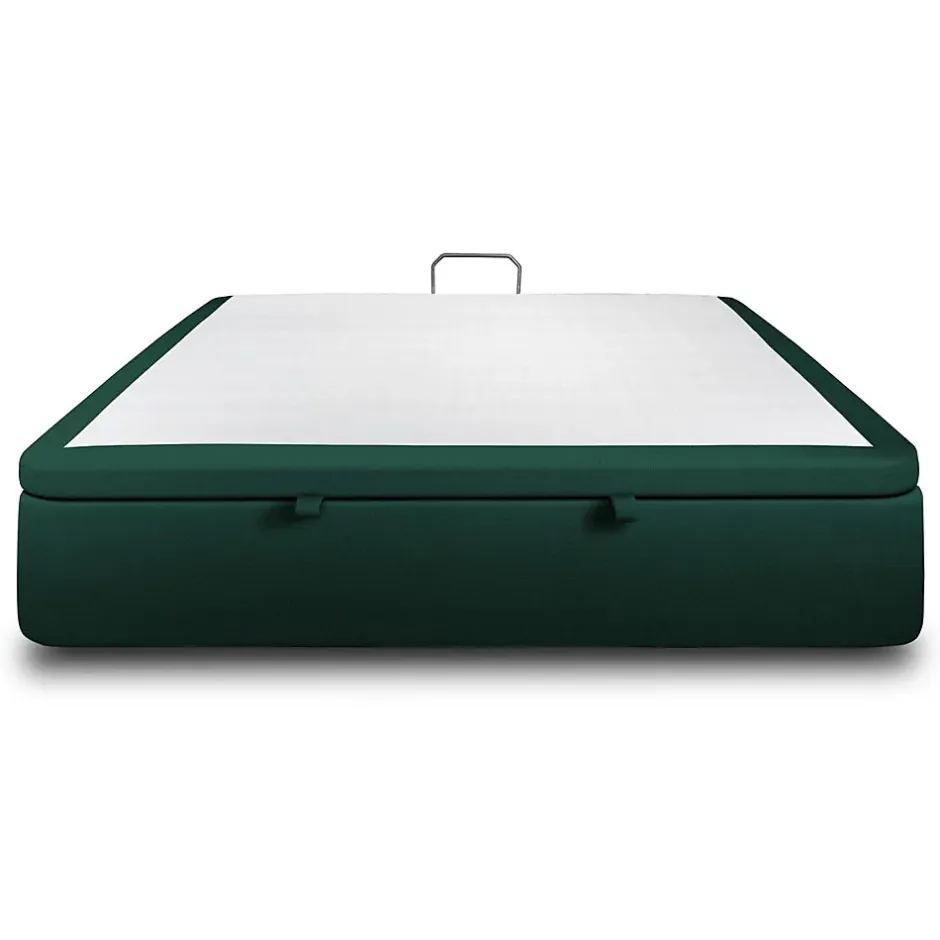 Sommeil De Plomb Sommier Coffre Velours Vert 140x190 H39cm Hot