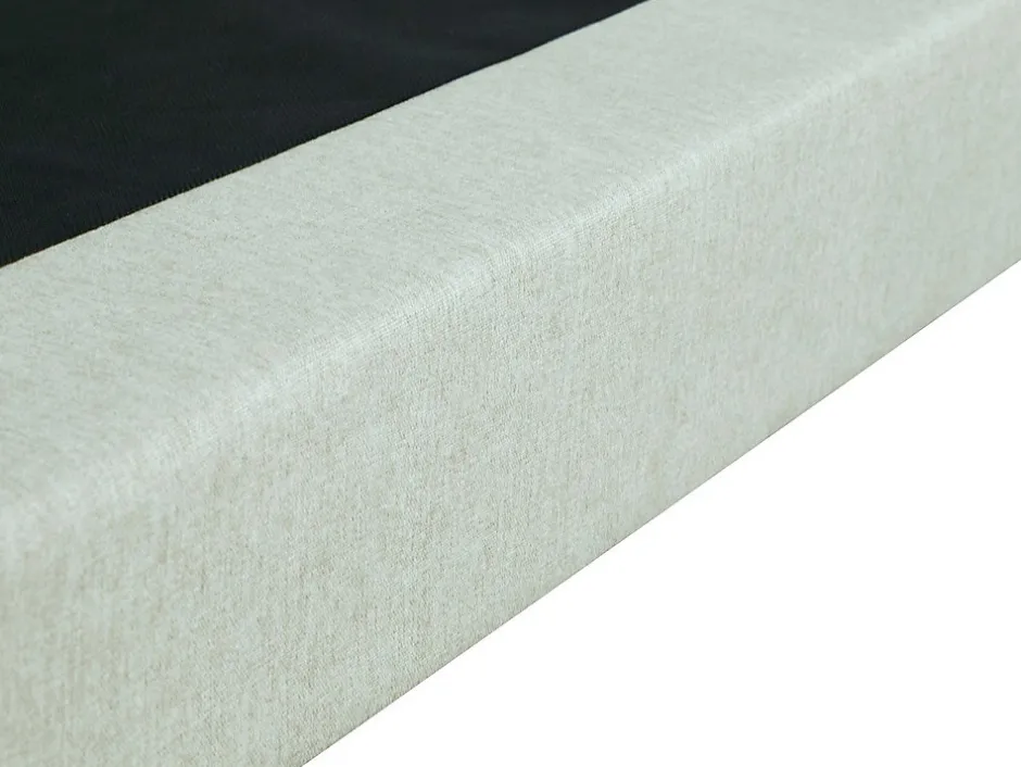 Vente-unique Sommier déco tapissier 90 x 190 cm - Beige - KOZANI de YSMÉE