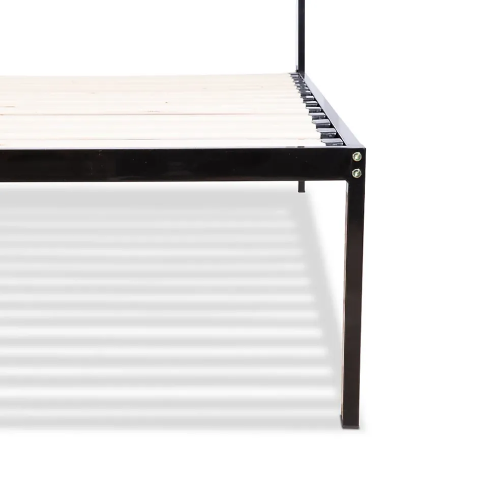 Olympe Literie Sommier en métal avec tête de lit Quiétude 140x190 cm Livré en kit Sale