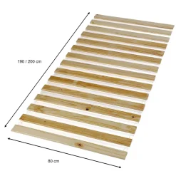 Idimex Sommier en pin massif, 15 lattes sans cadre, compatible couchage 80x190 et 80x200 cm Sale