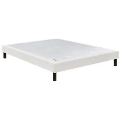 Epeda Sommier CONFORT FERME DECO NATURE 140x200 Chiné Naturel Lattes