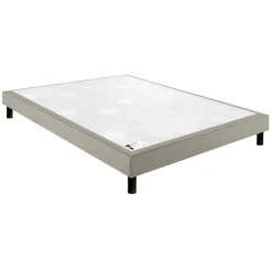 Epeda Sommier CONFORT FERME DECO NATURE 100x200 Tissu gris foncé Lattes Hot