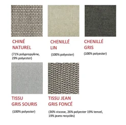 Epeda Sommier CONFORT MEDIUM DECO NATURE 140x200 Gris souris Lattes
