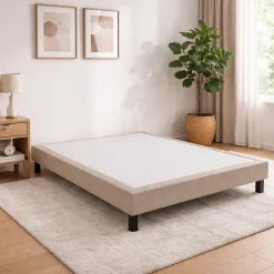 Epeda Sommier CONFORT MEDIUM DECO NATURE 140x200 Gris souris Lattes