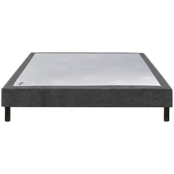 Epeda Sommier CONFORT MEDIUM DECO NATURE 200x200 Tissu gris foncé Lattes