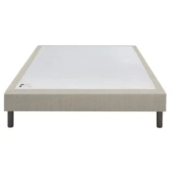 Epeda Sommier CONFORT MEDIUM DECO NATURE 200x200 Tissu gris foncé Lattes