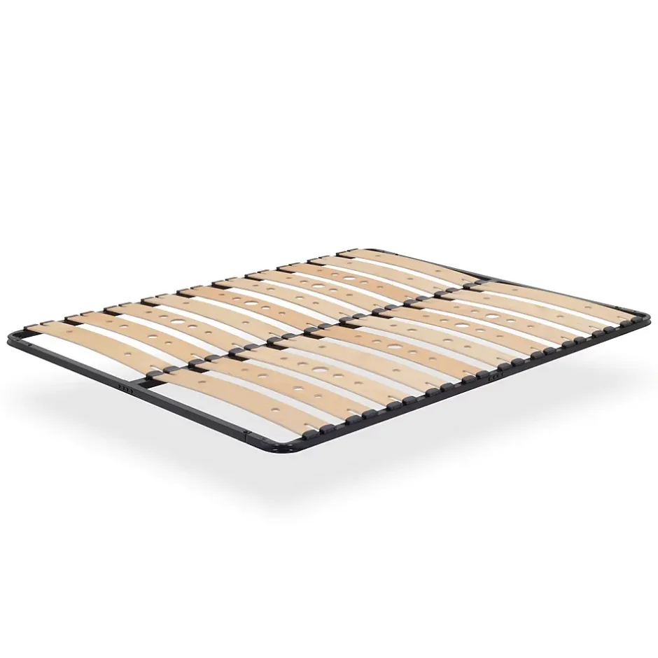 Monmobilierdesign Sommier Ergonomique à Lattes Larges Et Flexibles En Bois De Bouleau 200x200 Cm Sans Pieds Online