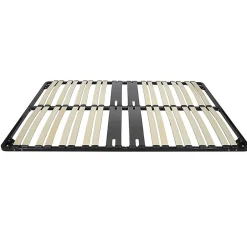 Monmobilierdesign Sommier Ergonomique à Lattes Avec Zone Lombaire Renforcée 200x200 Cm