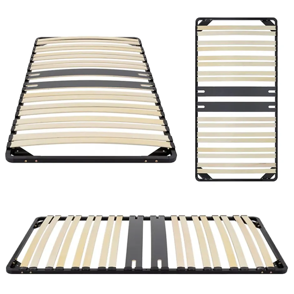 Monmobilierdesign Sommier Ergonomique à Lattes Avec Zone Lombaire Renforcée 80x200 Cm Sale