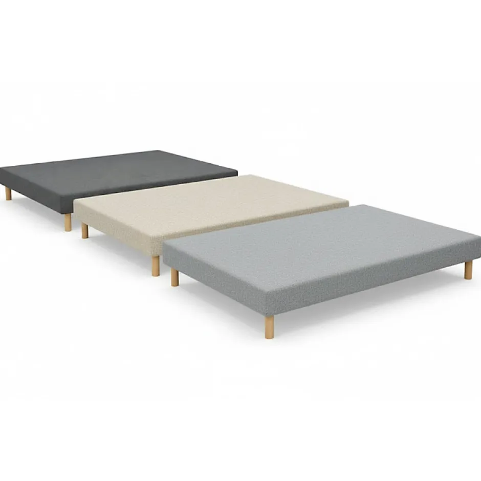 Essenzia Sommier TRADITION GRAPHIC 19cm Couleur 2x90x200 Anthracite Lattes