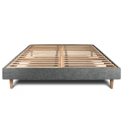 Sommeil De Plomb Sommier Kit Tissu Gris anthracite 140x190 H29cm