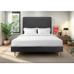 Sommeil De Plomb Sommier Kit Tissu Noir 160x200 H29cm