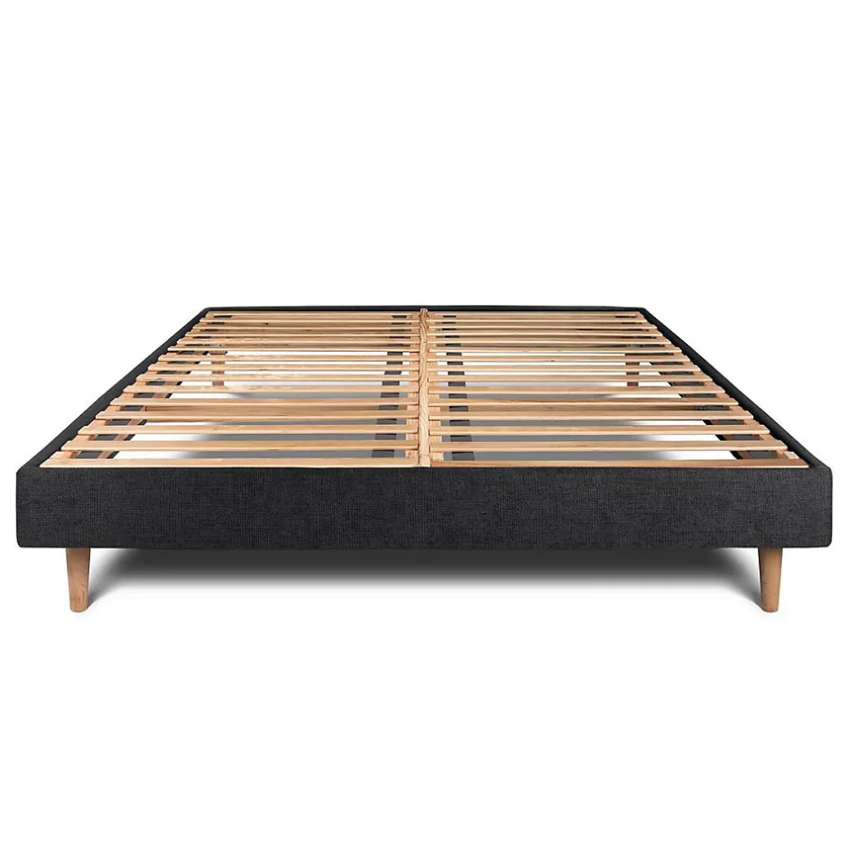 Sommeil De Plomb Sommier Kit Tissu Noir 160x200 H29cm