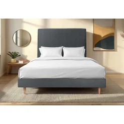 Sommeil De Plomb Sommier Kit Velours Gris anthracite 135x190 H29cm
