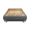 Sommeil De Plomb Sommier Kit Velours Gris anthracite 90x190 H29cm