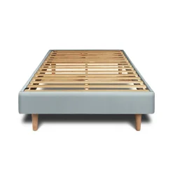 Sommeil De Plomb Sommier Kit Velours Gris bleuté 90x200 H29cm
