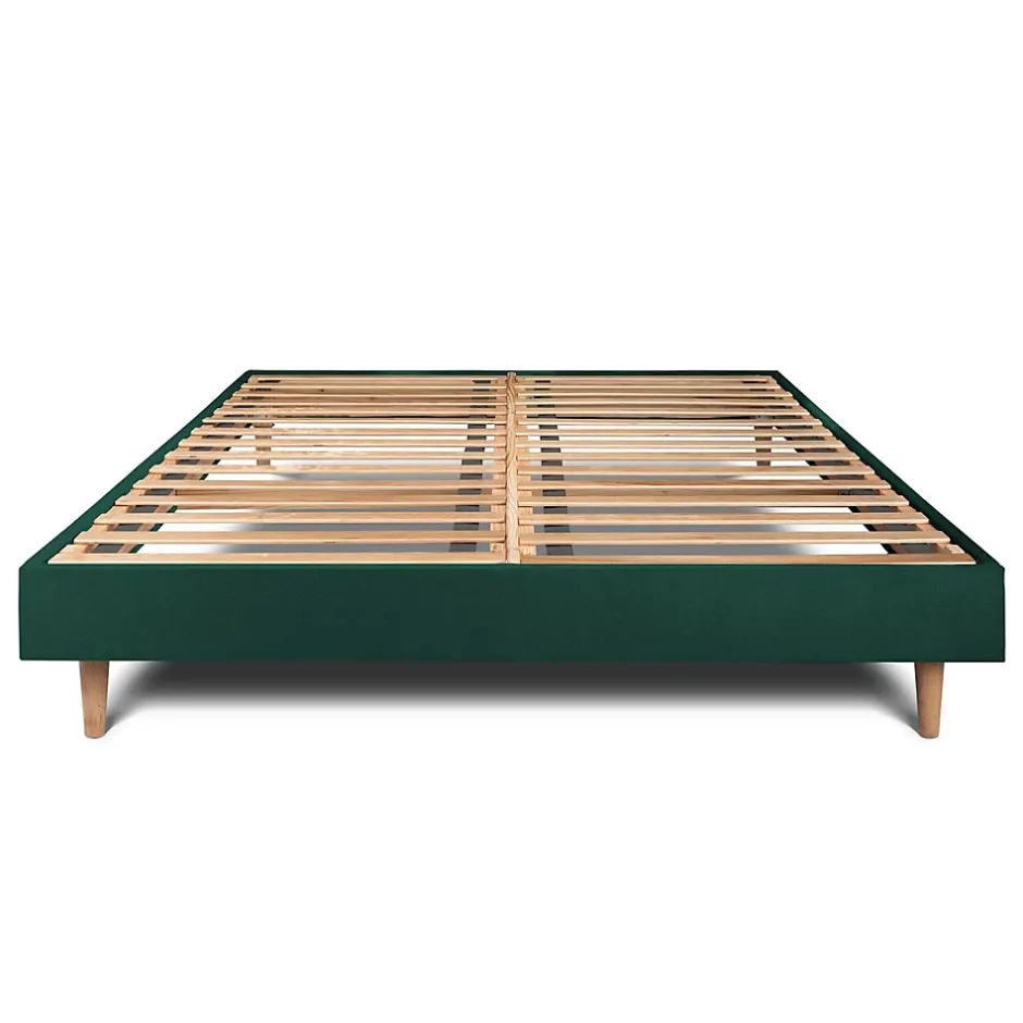 Sommeil De Plomb Sommier Kit Velours Vert 200x200 H29cm Sale