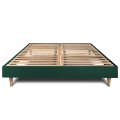 Sommeil De Plomb Sommier Kit Velours Vert 150x200 H29cm