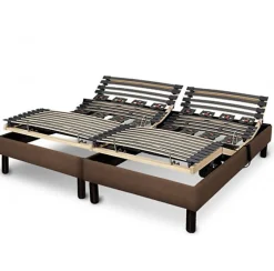 Essenzia Zen Sommier électrique EMOTION MARRON 70x190 Lattes et Plots Hot