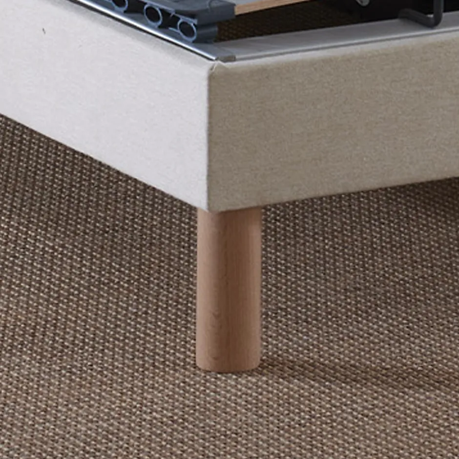 Idliterie Sommier électrique relaxation lattes lisse beige 90x200